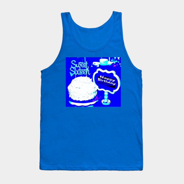 Happy Birthday Sweet Sixteen Tank Top by Shell Photo & Design